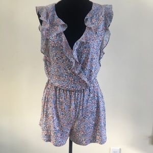 BCBG Floral Ruffle Romper
